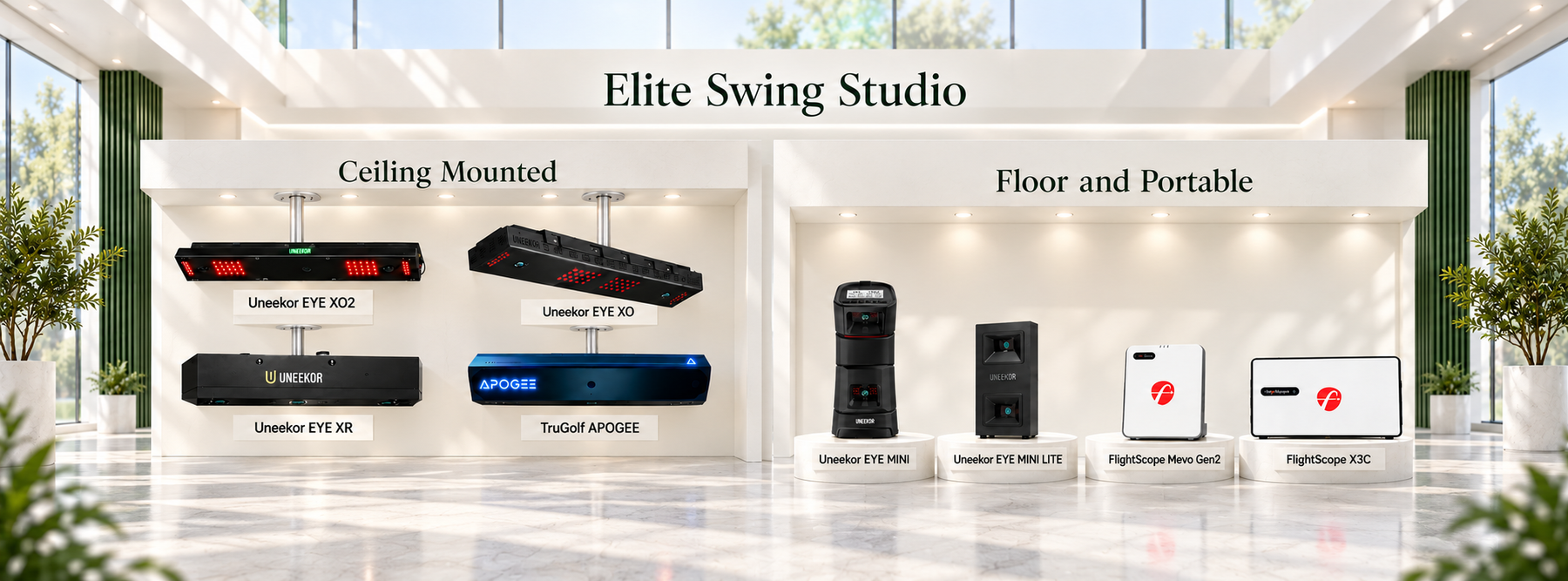 Golf Launch Monitor Comparison: Ceiling Mounted vs Floor & Portable