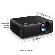 BenQ AH500ST 4000-Lumen Short Throw 1080P Laser Golf Simulator Projector - rear connection panel