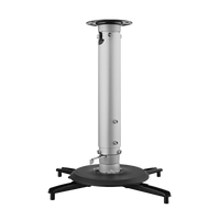 BenQ CM00G3 universal projector ceiling mount with telescoping pole and tripod base, product photo on a transparent background