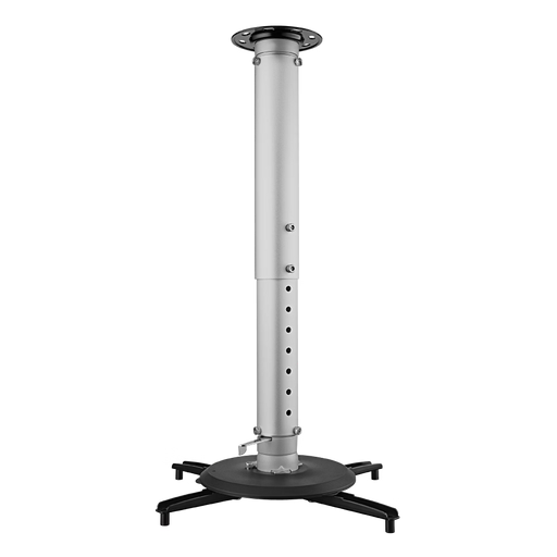 BenQ CM00G3 projector ceiling mount extended to a taller height, showing the telescoping pole adjustment holes