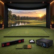 EYE XO2 Curved Golf Studio Package with curved enclosure, EYE XO2, BenQ LK936ST projector and HotShot mat