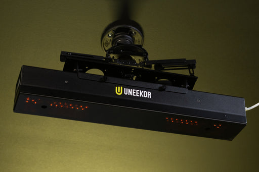 Uneekor EYE XR ceiling mounted launch monitor included in the package
